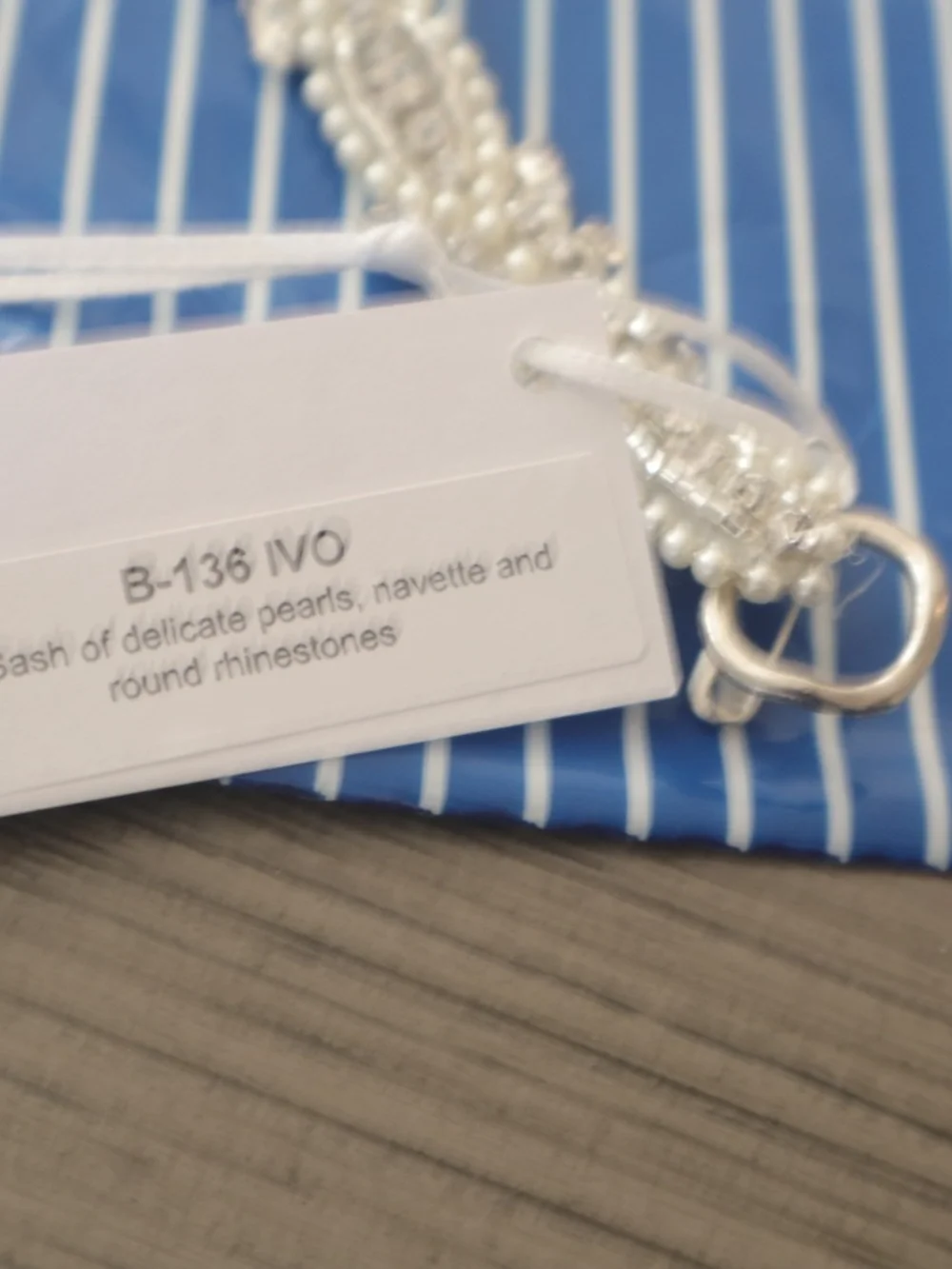 Ella Blu Cream Pearl Beaded Rope Necklace by